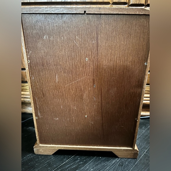 Vintage Centurion Wood Jewelry Box, Front Opening With Rose Mirror Doors - Picture 3 of 7